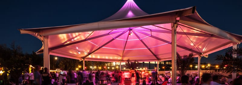 Zelt (Sonnensegel), Herr Walter (Eventschiff im Dortmunder Hafen)