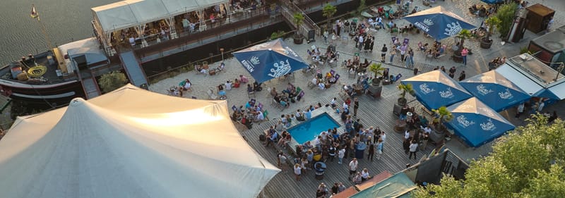 Zelt (Sonnensegel), Herr Walter (Eventschiff im Dortmunder Hafen)