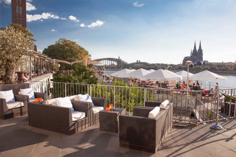 Biergarten, Rheinterrassen Köln