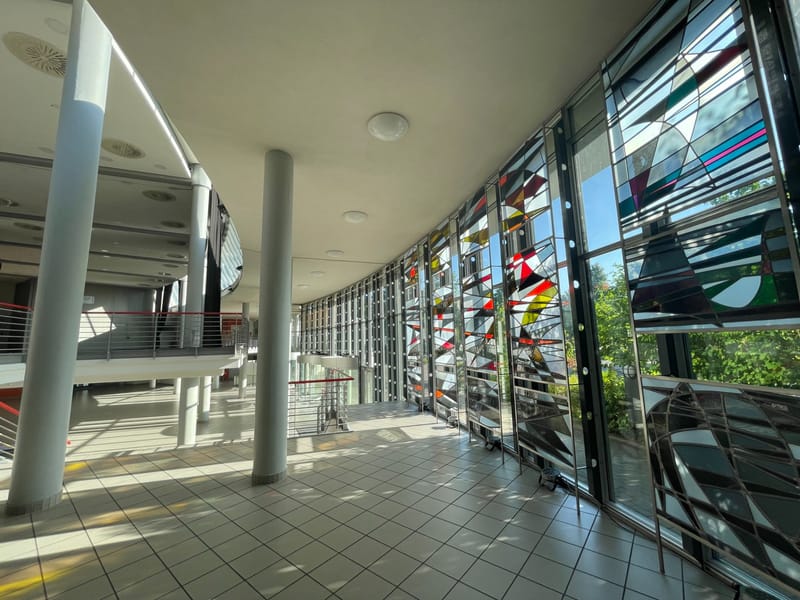 Foyers (Eingangs-, Garten- und Oberes Foyer), Stadthalle Soest